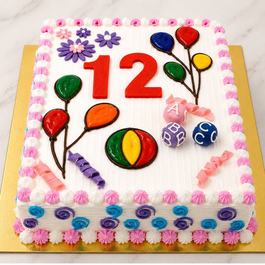 12th Birthday Celebration Cake