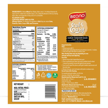 Tandoori Garlic Naan Frzn 400g - 0