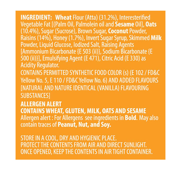 Premium Cookies Honey Oat And Raisin