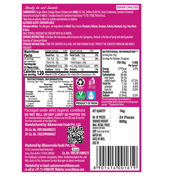 Kesar Rasbhari 1kg New