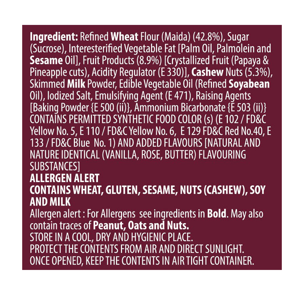 Biscuit Kaju Fruit
