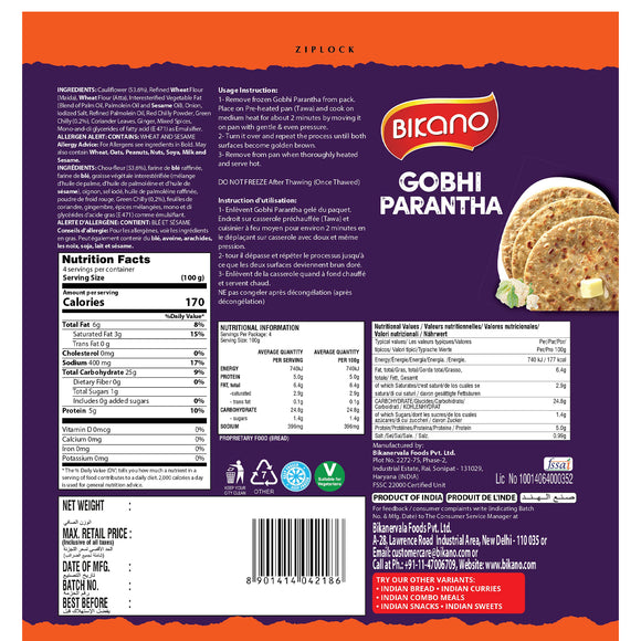 Parantha Gobhi Frzn 400g