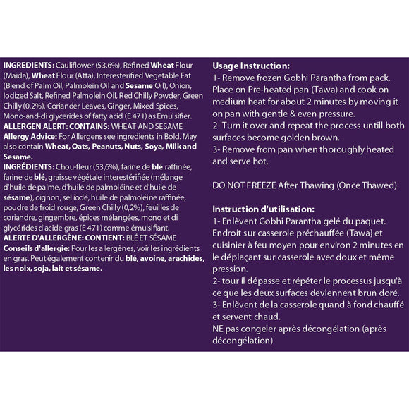 Parantha Gobhi Frzn 400g