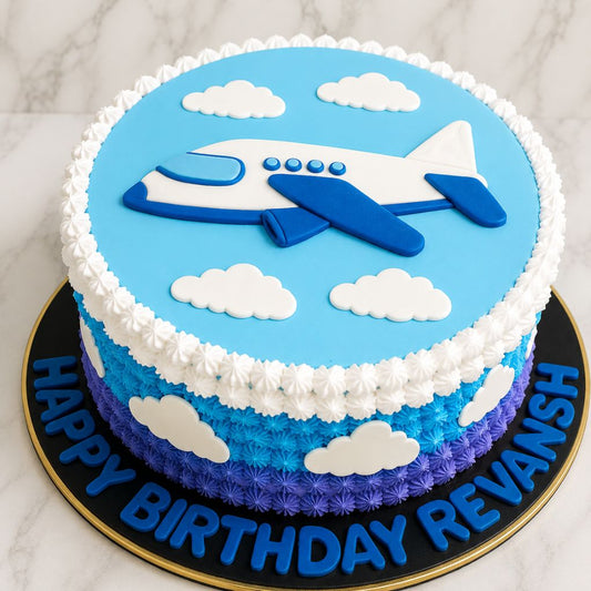 Aeroplane Theme Birthday Cake