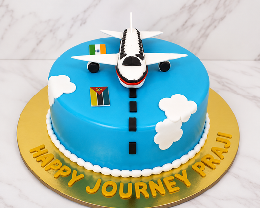 Airplane Journey Theme Cake