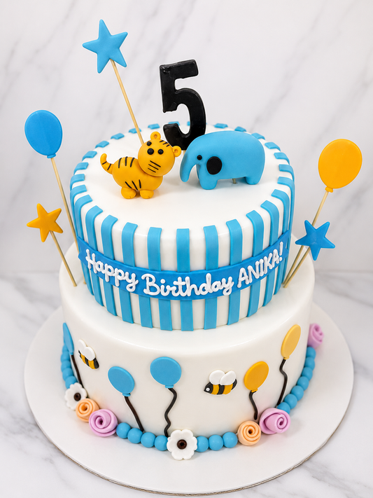 Animal Safari Birthday Cake