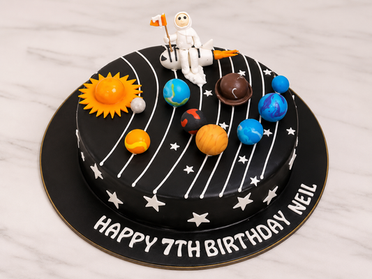 Astronaut Space Theme Birthday Cake