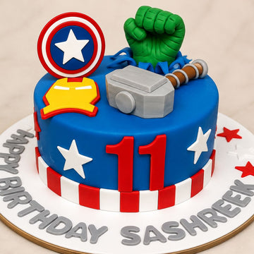 Avengers Superhero Theme Cake