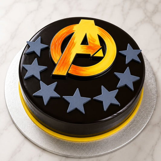 Avengers Theme Superhero Cake
