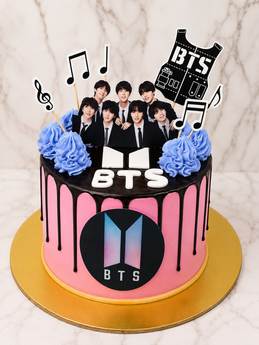 BTS Theme Drip Cake