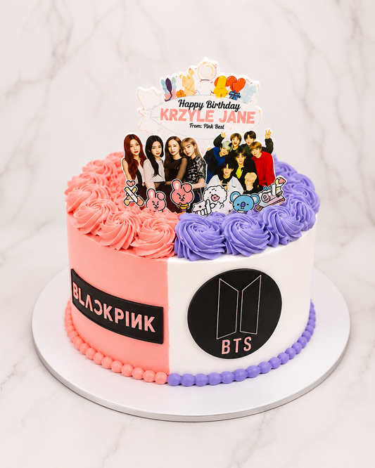 BTS & BLACKPINK Fan Theme Cake