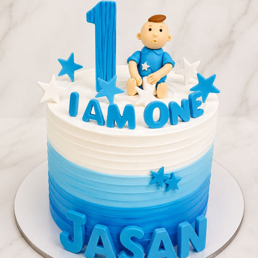 Baby Boy First Birthday Cake