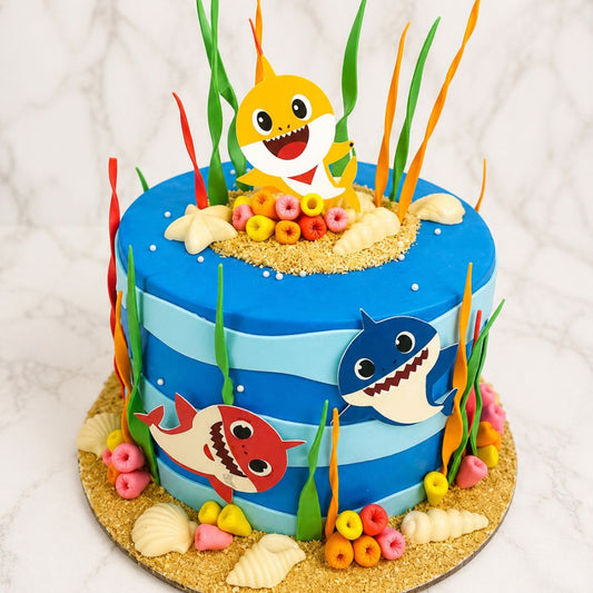 Baby Shark Theme Cake