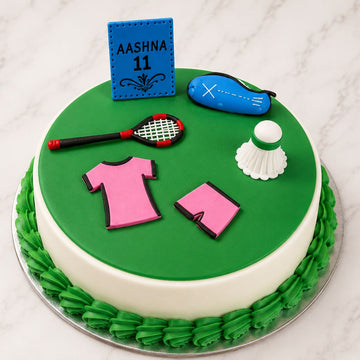 Badminton Theme Birthday Cake