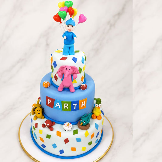 Balloon Boy Kids Theme Fondant Cake