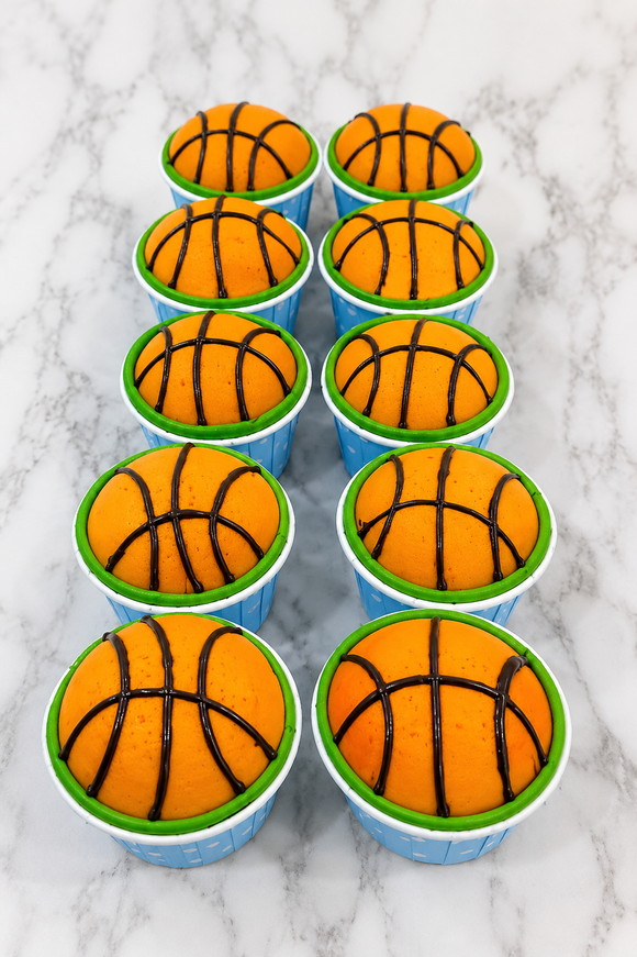 Basketball Theme Cupcakes