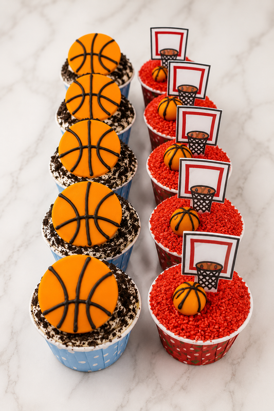Basketball Theme Designer Cupcakes