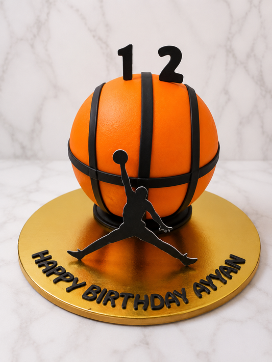 Basketball Theme Sphere Cake