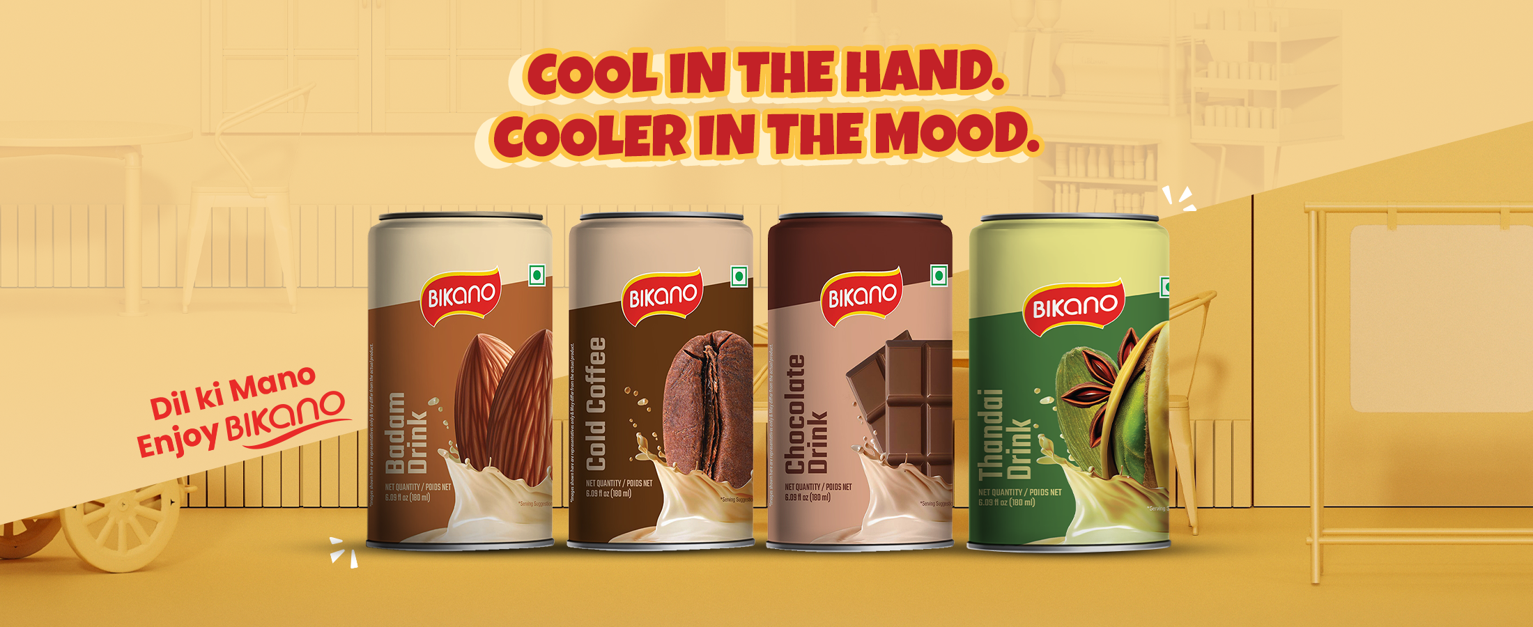 Bikano store banner drinks new