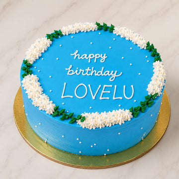 Blue Birthday Cake