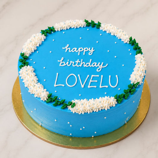 Blue Birthday Cake