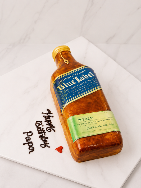 Blue Label Bottle Theme Cake
