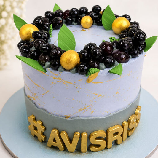 Blueberry Gold Luxe Cake