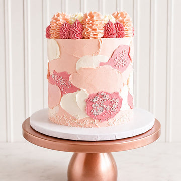 Blush Pink Abstract Palette Cake