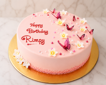 Butterfly Blossom Birthday Cake