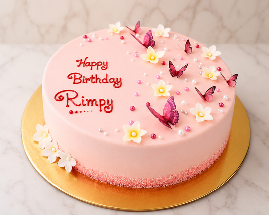 Butterfly Blossom Birthday Cake