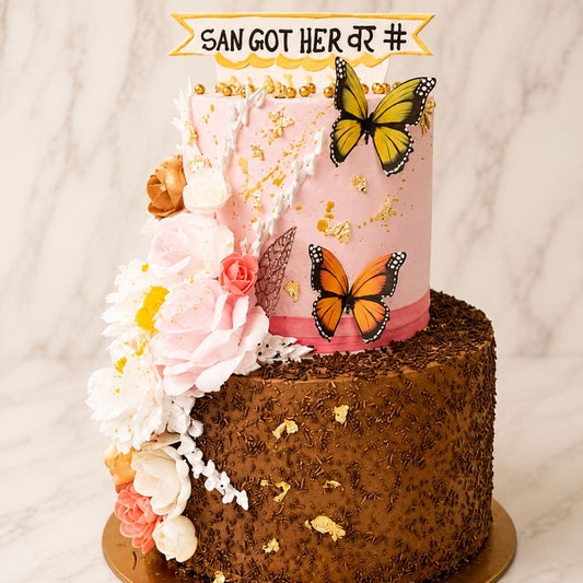 Strawberry Drip Celebration Cake
