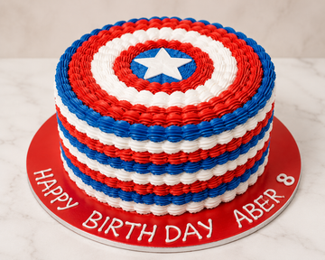 Captain America Shield Theme Cake