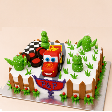 Cars Theme Desert Adventure Cake