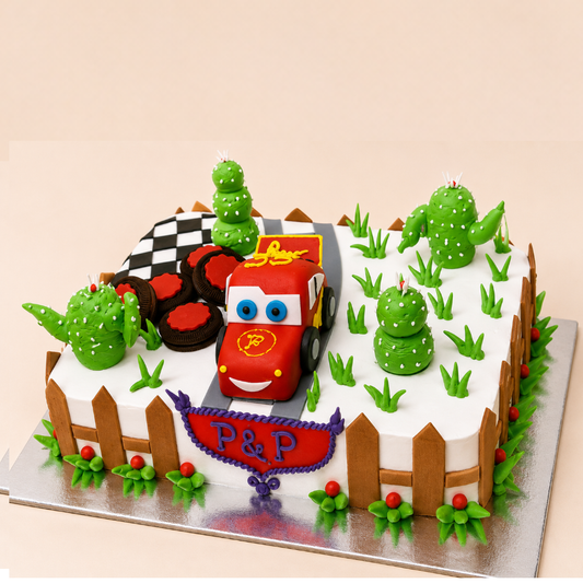 Cars Theme Desert Adventure Cake