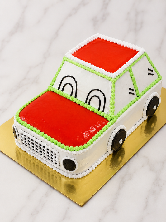 Cartoon Car Theme Cake
