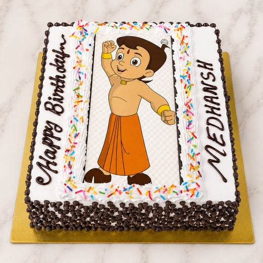 Cartoon Hero Photo Cake