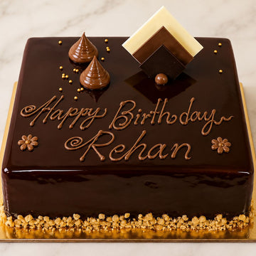 Choco Mirror Delight Birthday Cake