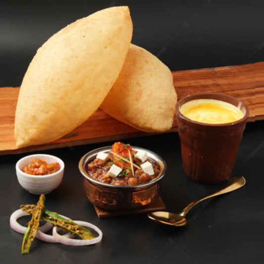 Chole Bhature with Lassi