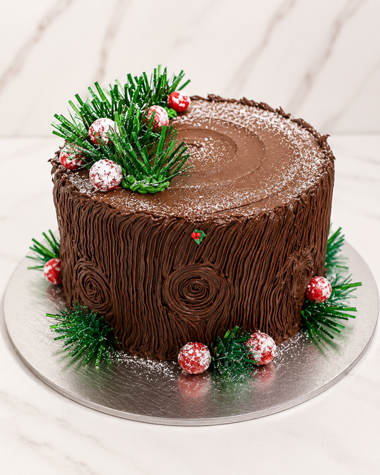 Christmas Chocolate Log Cake