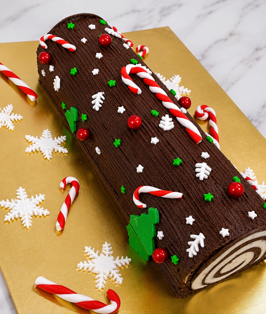 Christmas Chocolate Swiss Roll Cake