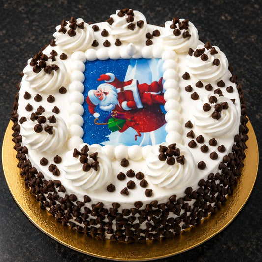 Christmas Santa Photo Cake