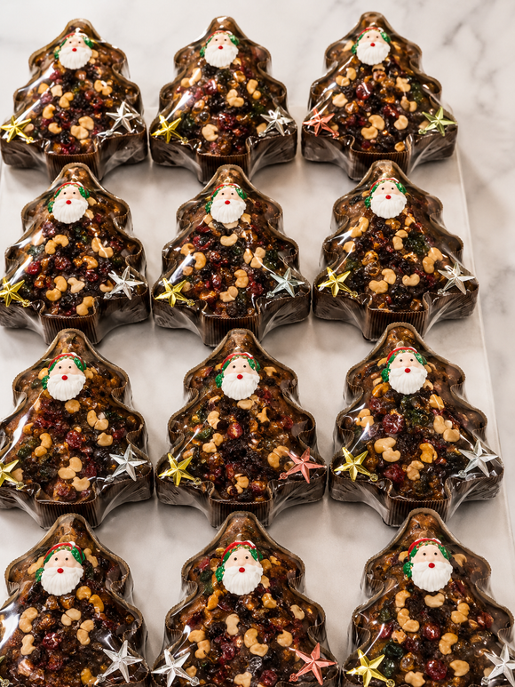 Christmas Tree Plum Cake