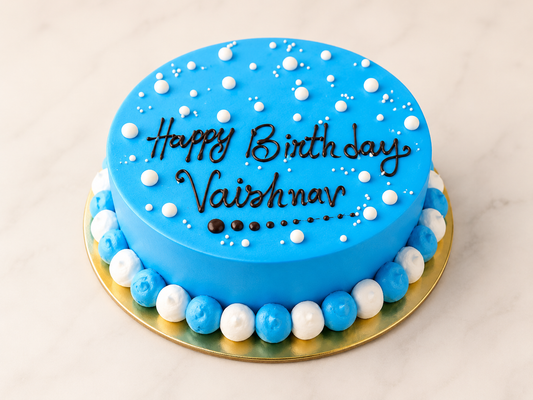 Classic Blue Birthday Cake