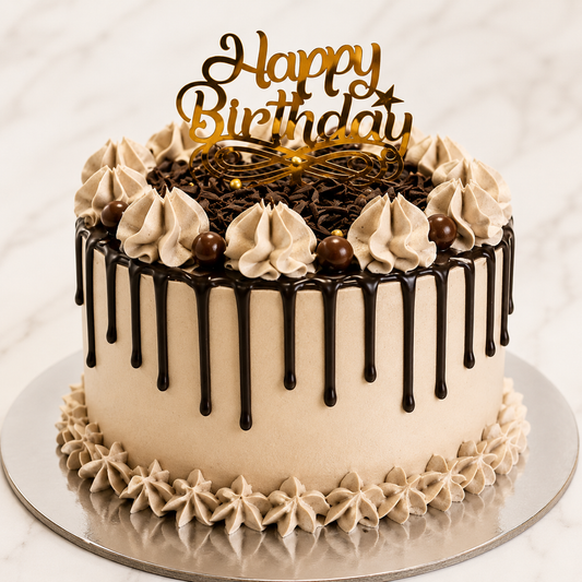 Classic Chocolate Drip Birthday Cake