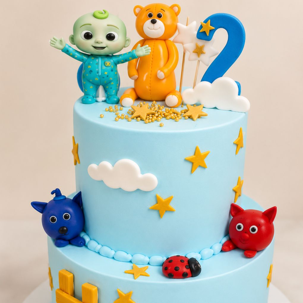 Cocomelon 2nd Birthday Theme Cake