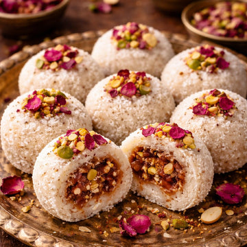 Coconut Gulkand Laddu
