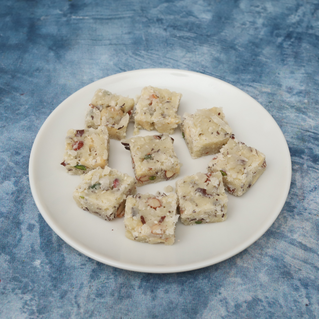 Coconut Dry Fruit Burfi