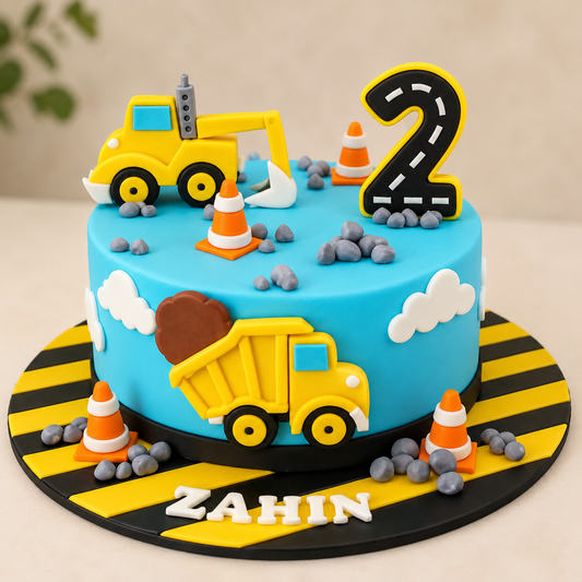 Construction Theme Cake