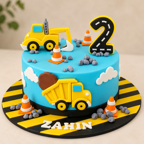 Construction Theme Cake