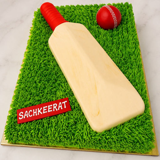 Cricket Bat Theme Cake